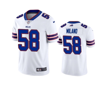 Men's Buffalo Bills #58 Matt Milano 2022 White Vapor Untouchable Limited Stitched Jersey