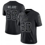 Men's Buffalo Bills #58 Matt Milano Black Reflective Limited Stitched Football Jersey