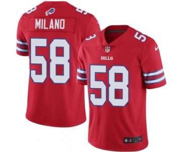 Men's Womens Youth Kids Buffalo Bills #58 Matt Milano Red Stitched NFL Elite Rush Jersey