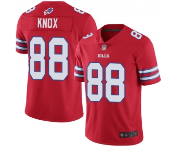 Men's Womens Youth Kids Buffalo Bills #88 Dawson Knox Red Stitched NFL Limited Rush Jersey