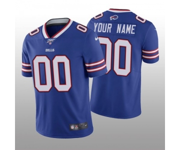 Men's Buffalo Bills Custom Royal Vapor Limited 100th Season Jersey