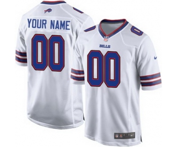 Men's Nike Buffalo Bills Customized 2013 White Game Jersey