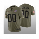Men's Womens Youth Kids Buffalo Bills #00 Custom Nike 2022 Salute To Service Limited Jersey - Olive