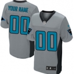 Men's Nike Carolina Panthers Customized Gray Shadow Elite Jersey