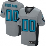 Men's Nike Carolina Panthers Customized Gray Shadow Elite Jersey