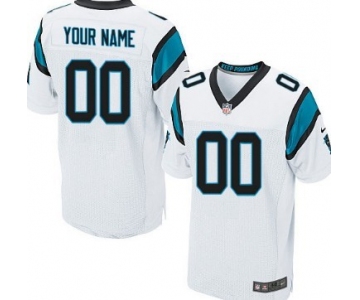 Men's Nike Carolina Panthers Customized White Elite Jersey