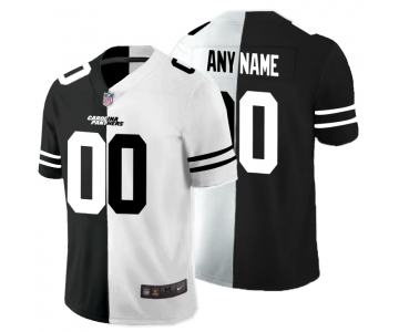 Nike Carolina Panthers Customized Black And White Split Vapor Untouchable Limited Jersey