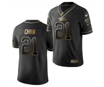 Men's Carolina panthers #21 jeremy chinn golden black jersey
