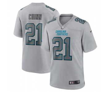 Men's Womens Youth Kids Carolina Panthers #21 Jeremy Chinn Nike Gray Atmosphere Fashion Game Jersey