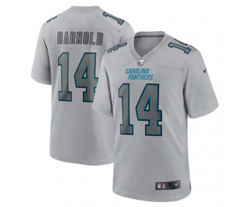 Men's Womens Youth Kids Carolina Panthers #14 Sam Darnold Nike Gray Atmosphere Fashion Game Jersey