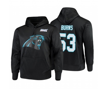 Carolina Panthers #53 Brian Burns Nike NFL 100 Primary Logo Circuit Name & Number Pullover Hoodie Black