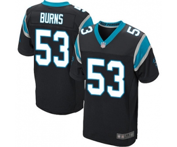 Panthers #53 Brian Burns Black Team Color Men's Stitched Football Elite Jersey