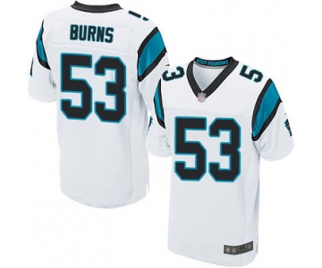 Panthers #53 Brian Burns White Men's Stitched Football Elite Jersey