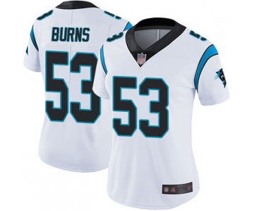 Panthers #53 Brian Burns White Women's Stitched Football Vapor Untouchable Limited Jersey