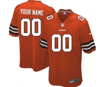 Kids' Nike Cleveland Browns Customized Orange Game Jersey