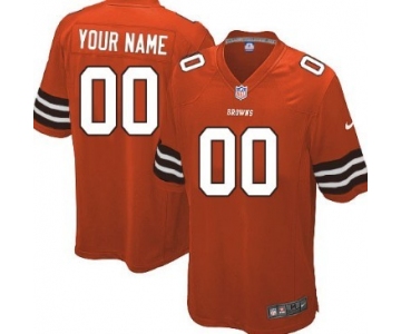 Kids' Nike Cleveland Browns Customized Orange Limited Jersey