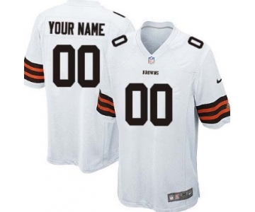 Kids' Nike Cleveland Browns Customized White Limited Jersey