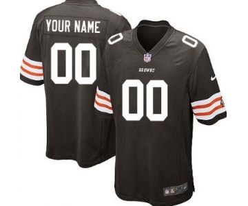 Men's Nike Cleveland Browns Customized Brown Game Jersey