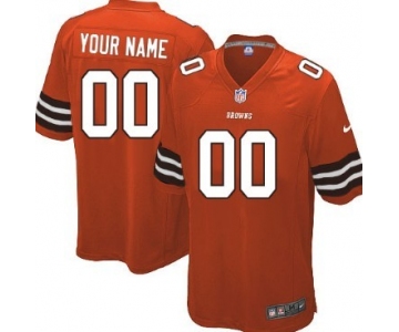 Men's Nike Cleveland Browns Customized Orange Game Jersey
