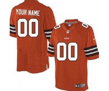Men's Nike Cleveland Browns Customized Orange Limited Jersey