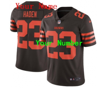 Nike Cleveland Browns Brown Vapor Untouchable Color Rush Limited Custom Jersey