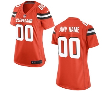Women's Nike Cleveland Browns Customized 2015 Orange Limited Jersey