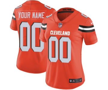 Women's Nike Cleveland Browns Orange Customized Vapor Untouchable Player Limited Jersey