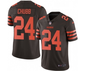 Men's Womens Youth Kids Cleveland Browns #24 Nick Chubb Brown Rush Vapor Untouchable NFL Jersey