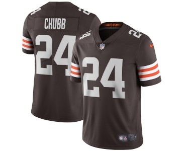 Men's Womens Youth Kids Cleveland Browns #24 Nick Chubb Brown Vapor Untouchable Limited Stitched Jersey