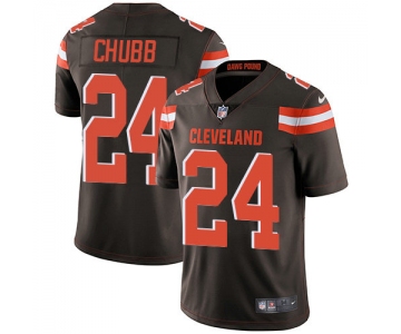 Nike Browns #24 Nick Chubb Brown Team Color Men's Stitched NFL Vapor Untouchable Limited Jersey