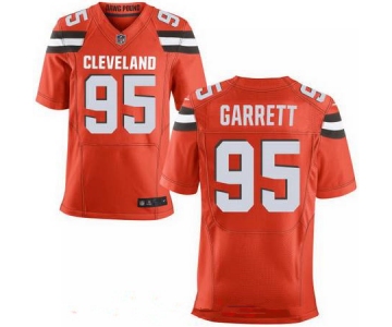 Men's 2017 NFL Draft Cleveland Browns #95 Myles Garrett Orange Alternate Stitched NFL Nike Elite Jersey