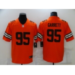 Men's Cleveland Browns #95 Myles Garrett Orange 2021 Inverted Legend Stitched Nike Limited Jersey