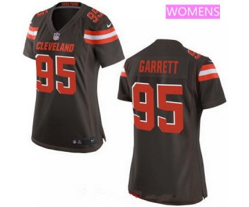 Women's 2017 NFL Draft Cleveland Browns #95 Myles Garrett Brown Team Color Stitched NFL Nike Game Jersey