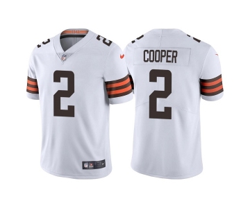 Men's Cleveland Browns #2 Amari Cooper White Vapor Untouchable Limited Stitched Jersey