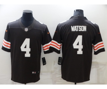 Men's Cleveland Browns #4 Deshaun Watson Brown Vapor Untouchable Limited Stitched Jersey