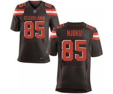 Men's 2017 NFL Draft Cleveland Browns #85 David Njoku Brown Team Color Stitched NFL Nike Elite Jersey