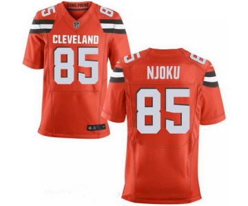 Men's 2017 NFL Draft Cleveland Browns #85 David Njoku Orange Alternate Stitched NFL Nike Elite Jersey