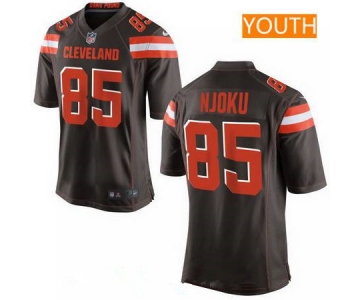 Youth 2017 NFL Draft Cleveland Browns #85 David Njoku Brown Team Color Stitched NFL Nike Game Jersey