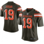 Men's Cleveland Browns Brown #19 Bernie Kosar Brown Retired Player 2015 NFL Nike Elite Jersey