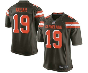 Men's Cleveland Browns Brown #19 Bernie Kosar Brown Retired Player 2015 NFL Nike Elite Jersey