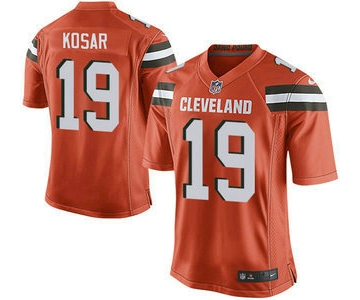 Men's Cleveland Browns Brown #19 Bernie Kosar Orange Retired Player 2015 NFL Nike Elite Jersey