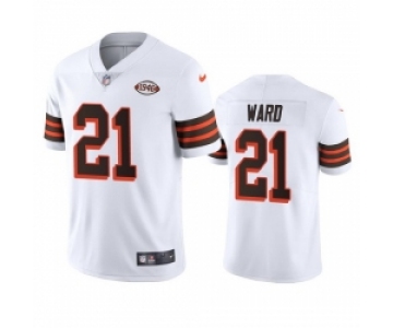Cleveland Browns 21 Denzel Ward Nike 1946 Collection Alternate Vapor Limited NFL Jersey White
