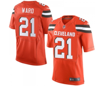 Nike Cleveland Browns #21 Denzel Ward Orange Alternate Men's Stitched NFL Elite Jersey