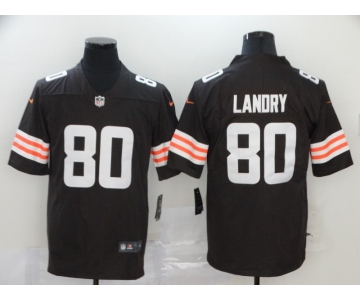 Men's Cleveland Browns #80 Jarvis Landry Brown 2020 NEW Vapor Untouchable Stitched NFL Nike Limited Jersey