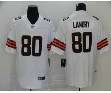Men's Cleveland Browns #80 Jarvis Landry White 2020 NEW Vapor Untouchable Stitched NFL Nike Limited Jersey