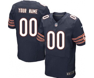 Men's Nike Chicago Bears Customized Blue Elite Jersey