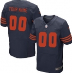 Men's Nike Chicago Bears Customized Blue With Orange Elite Jersey