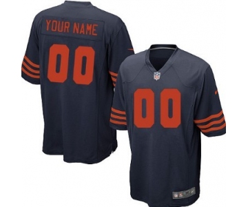 Men's Nike Chicago Bears Customized Blue With Orange Game Jersey