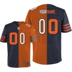 Men's Nike Chicago Bears Customized Blue/Orange Two Tone Elite Jersey