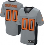 Men's Nike Chicago Bears Customized Gray Shadow Elite Jersey